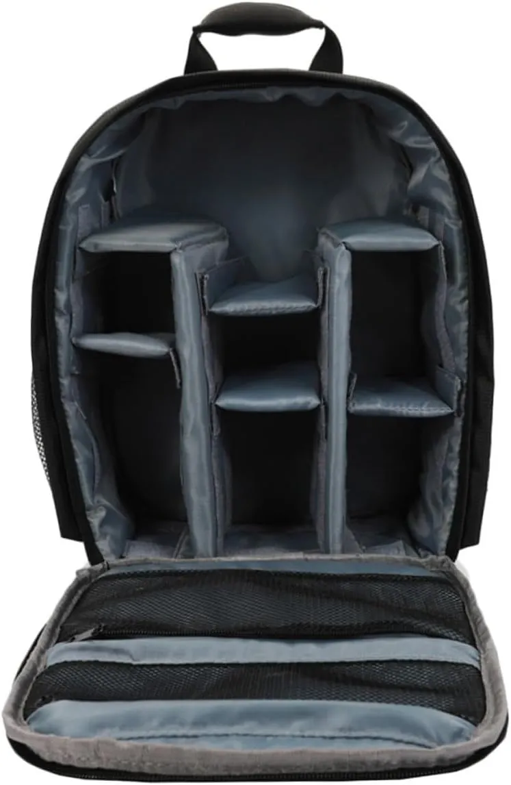1Pc DSLR Camera Backpack with Shockproof Sponge Multiple Compartments Comfortable Shoulder Straps Photography Bag for Travel and Outdoor Use
