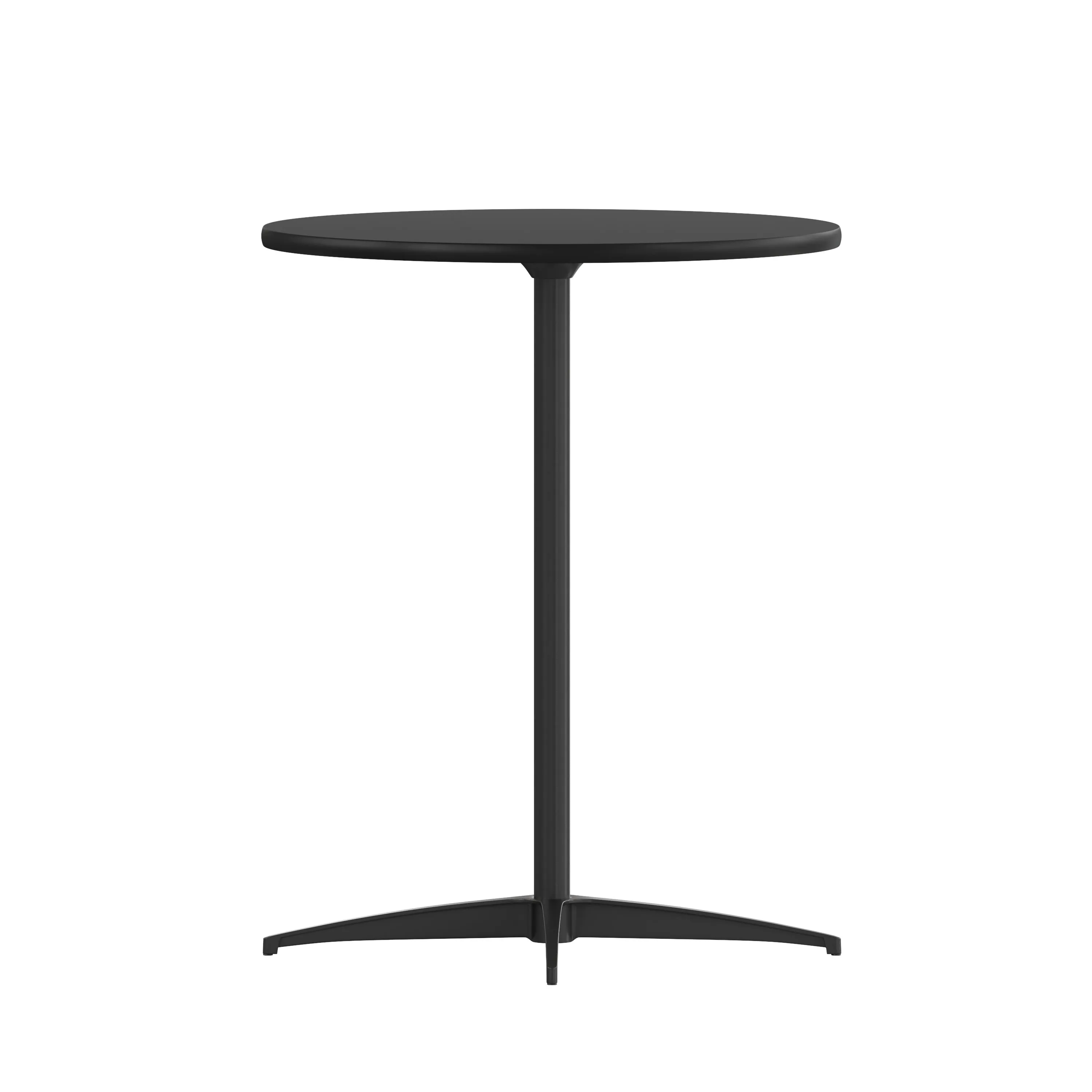 24'' Round Wood Cocktail Table with 30'' and 42'' Columns