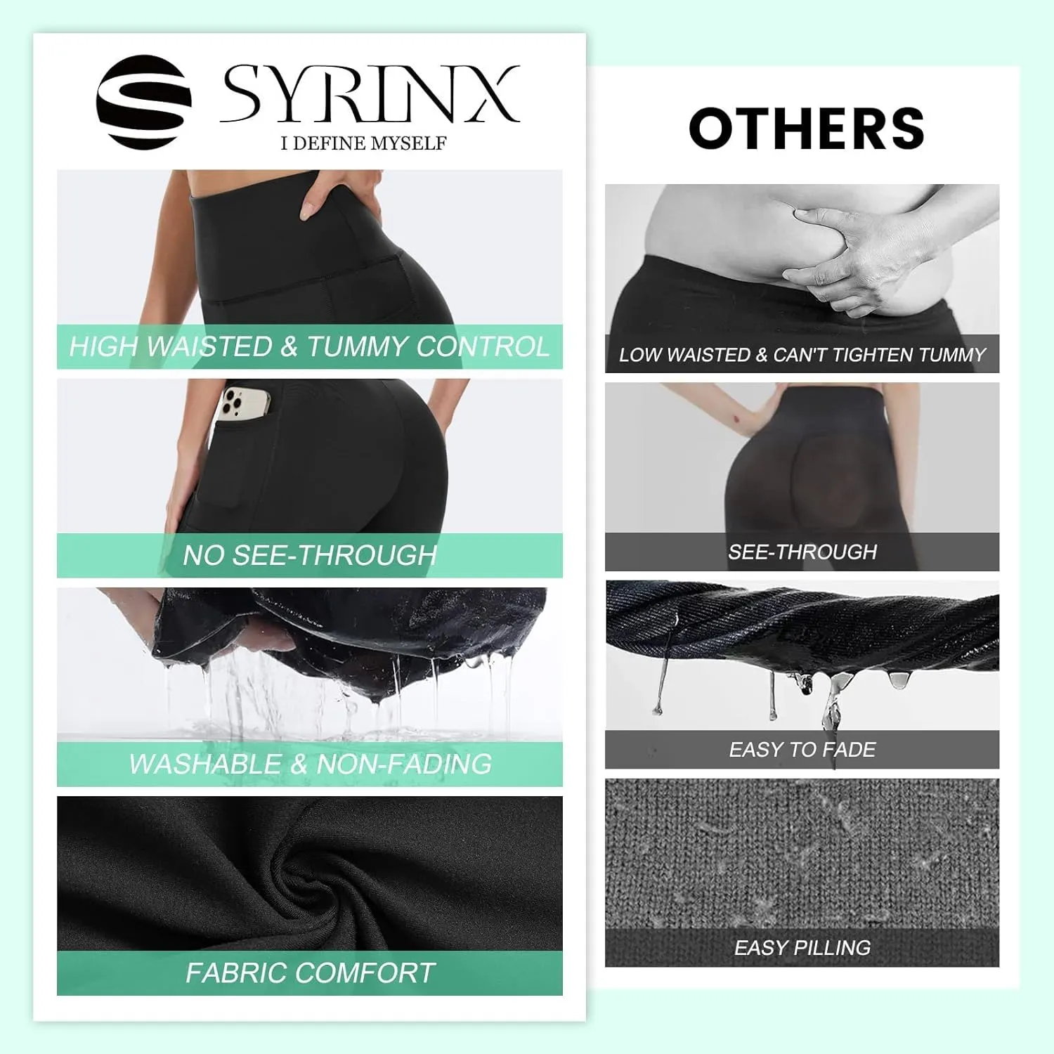 3 Pack Biker Shorts with Pockets for Women  8"/5" High Waisted Tummy Control Workout Spandex Shorts for Gym Yoga