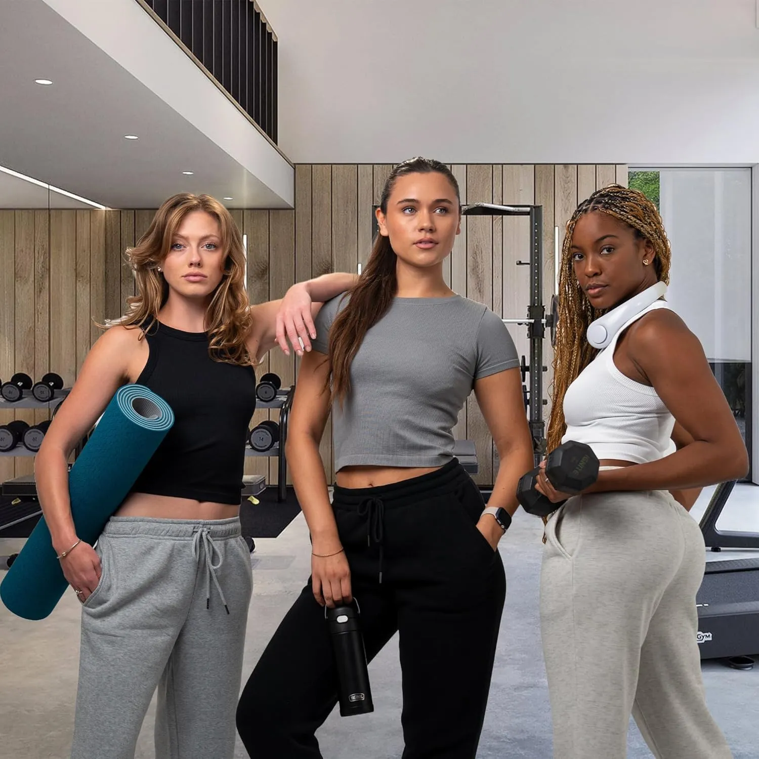 3 Pack Sweatpants Women, Wide Leg Womens Sweatpants, Workout - Yoga Pants (Available in Plus)