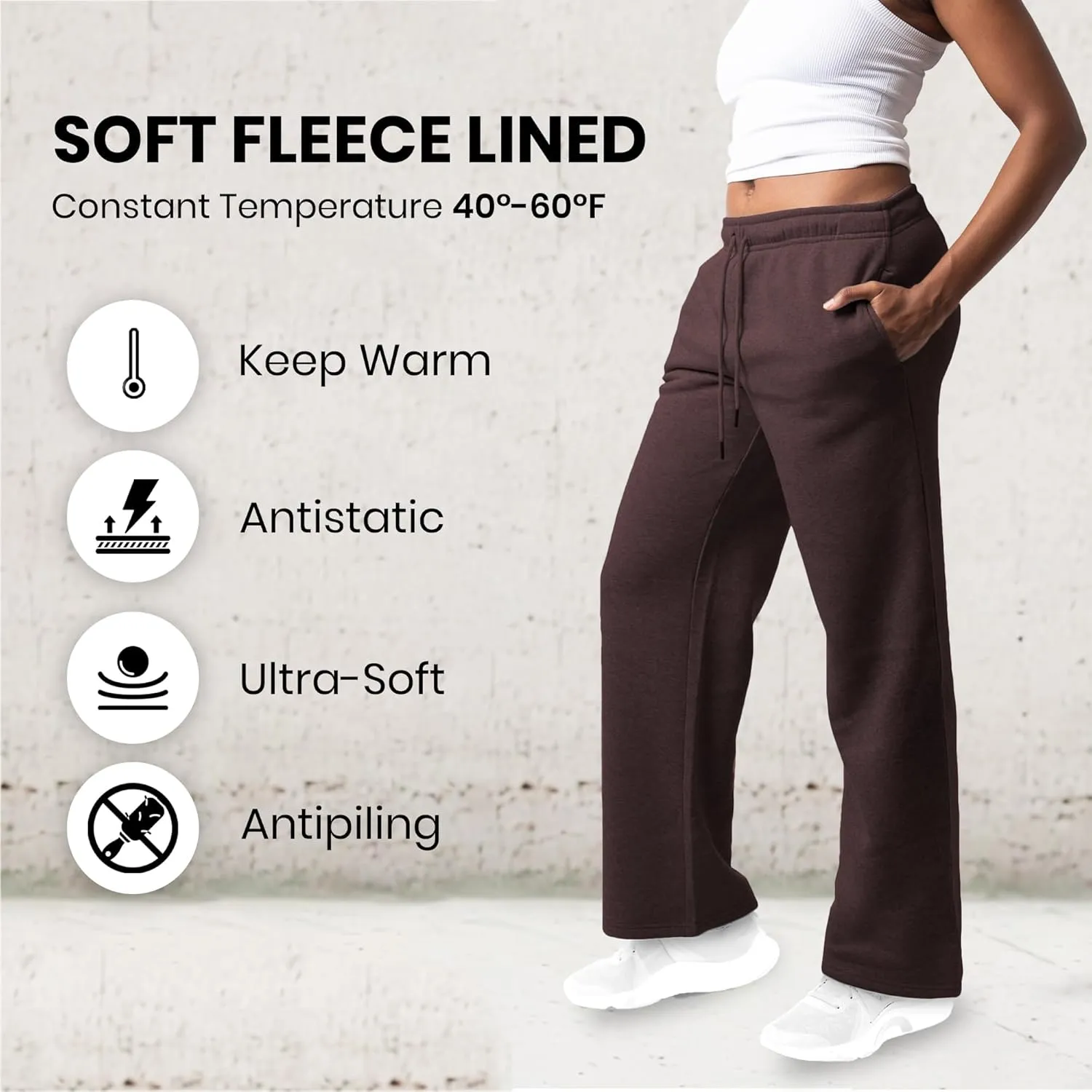 3 Pack Sweatpants Women, Wide Leg Womens Sweatpants, Workout - Yoga Pants (Available in Plus)