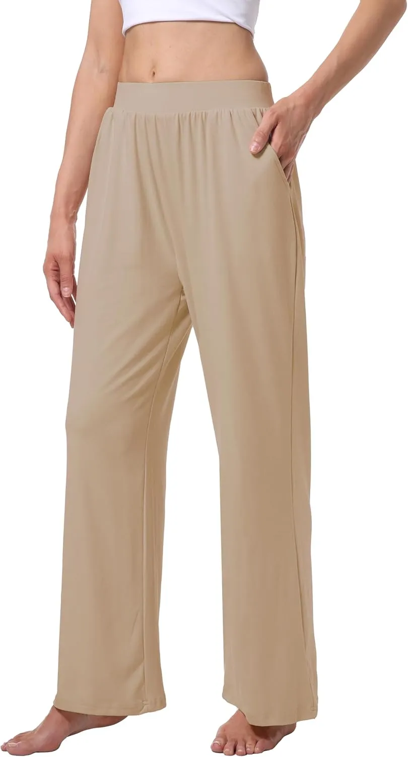 3 Pack Women's Lounge Cozy Wide Leg with Pockets Loose Flowy Yoga Sweatpants Workout Comfy Jogger Pants