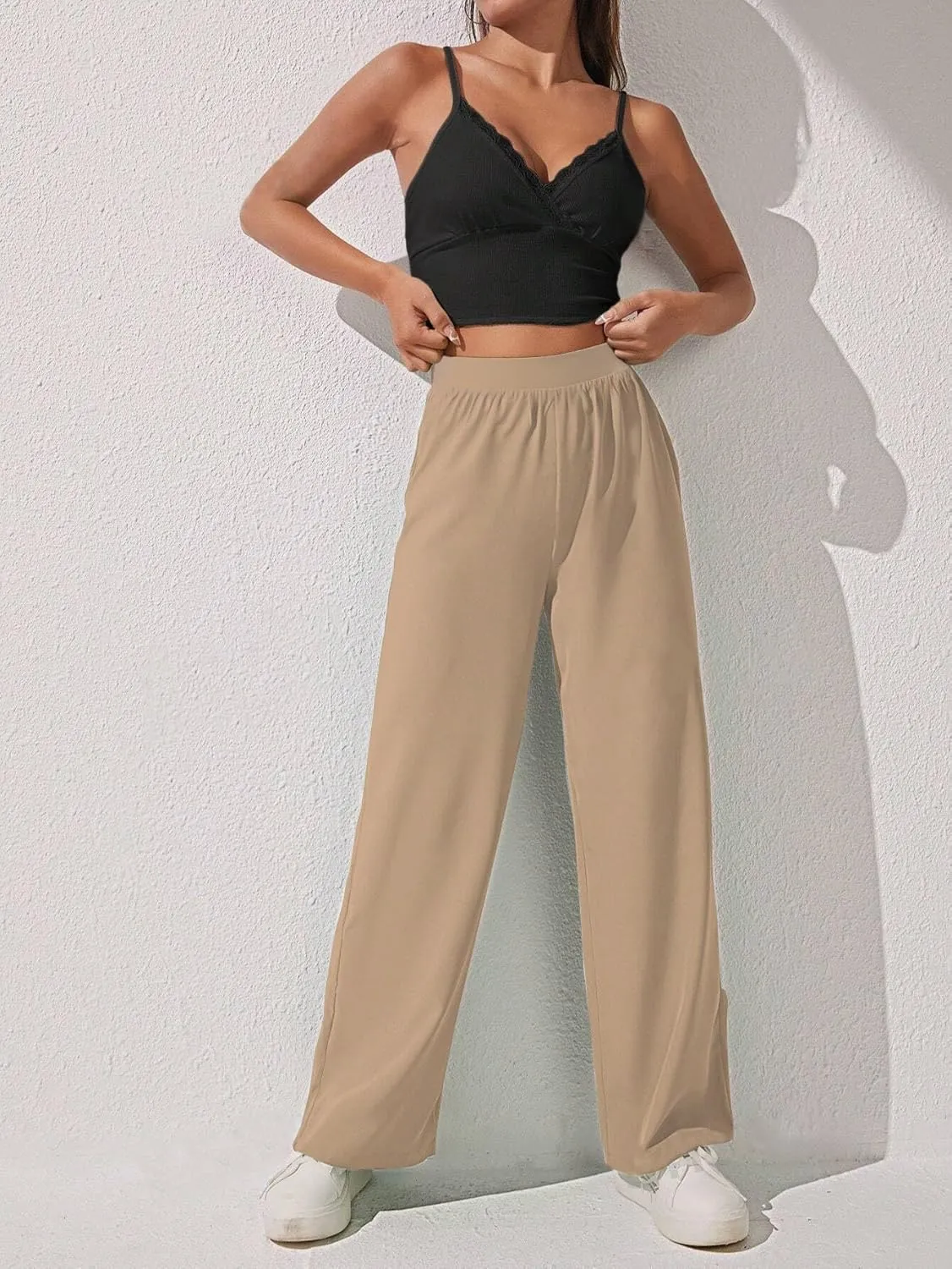 3 Pack Women's Lounge Cozy Wide Leg with Pockets Loose Flowy Yoga Sweatpants Workout Comfy Jogger Pants