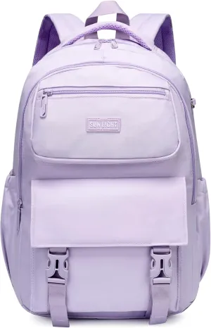 35L Lightweight Waterproof School Backpack for Kids, Teens-Durable Travel Daypack for Boys & Girls Ages 6-18  with Padded Adjustable Straps Comfortable Design (Purple)