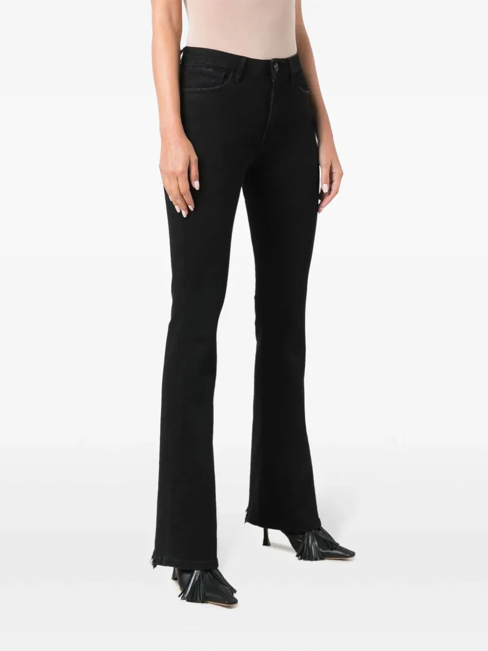 3x1 Denim Farrah Bootcut Flare Leg Jeans in Black