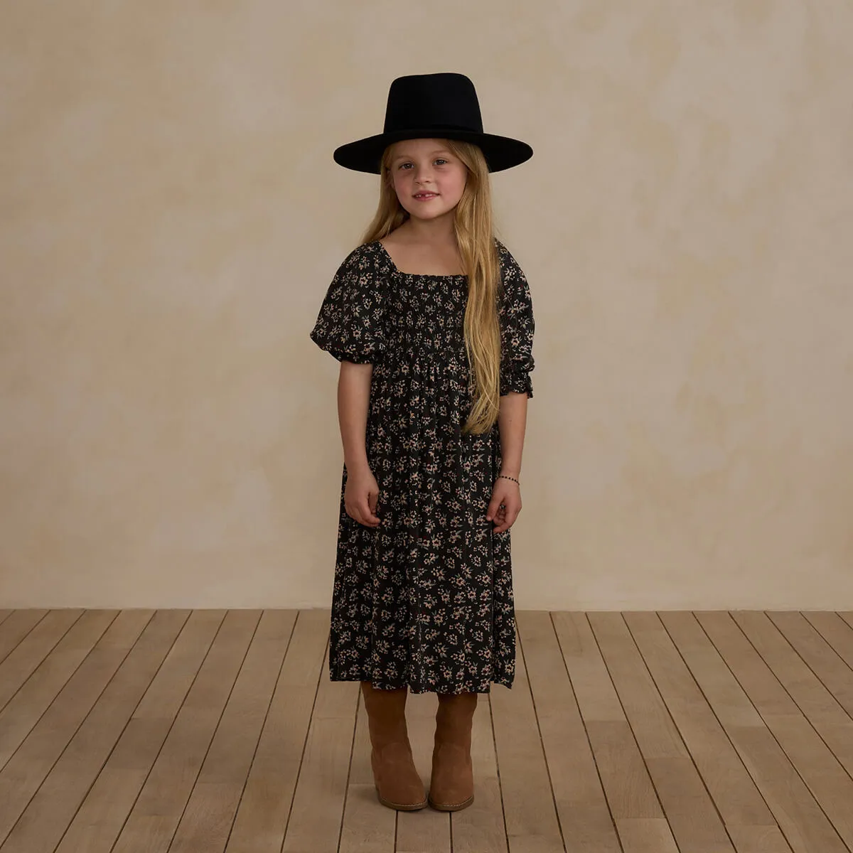 Adelaide Dress in Dark Floral by Rylee & Cru