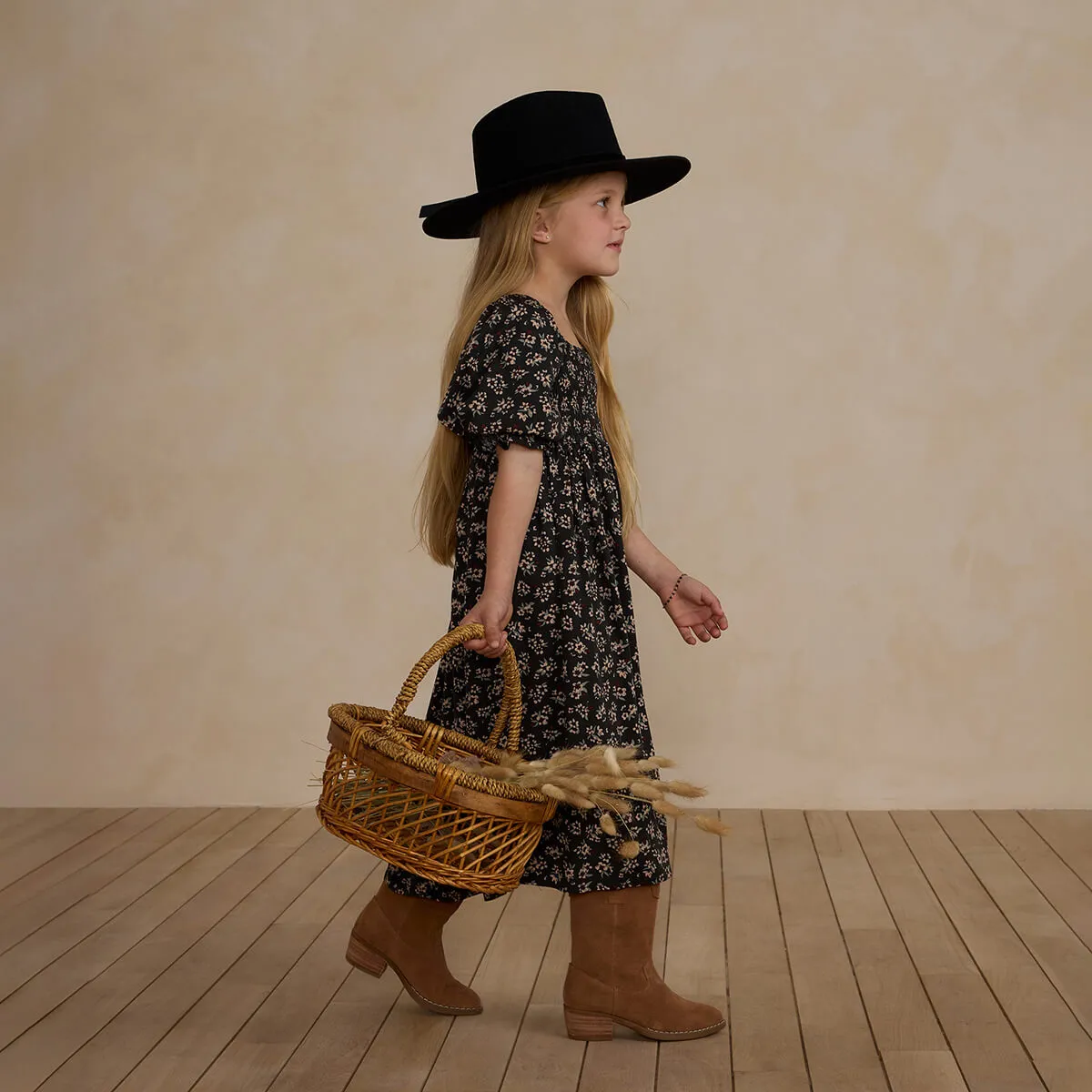 Adelaide Dress in Dark Floral by Rylee & Cru