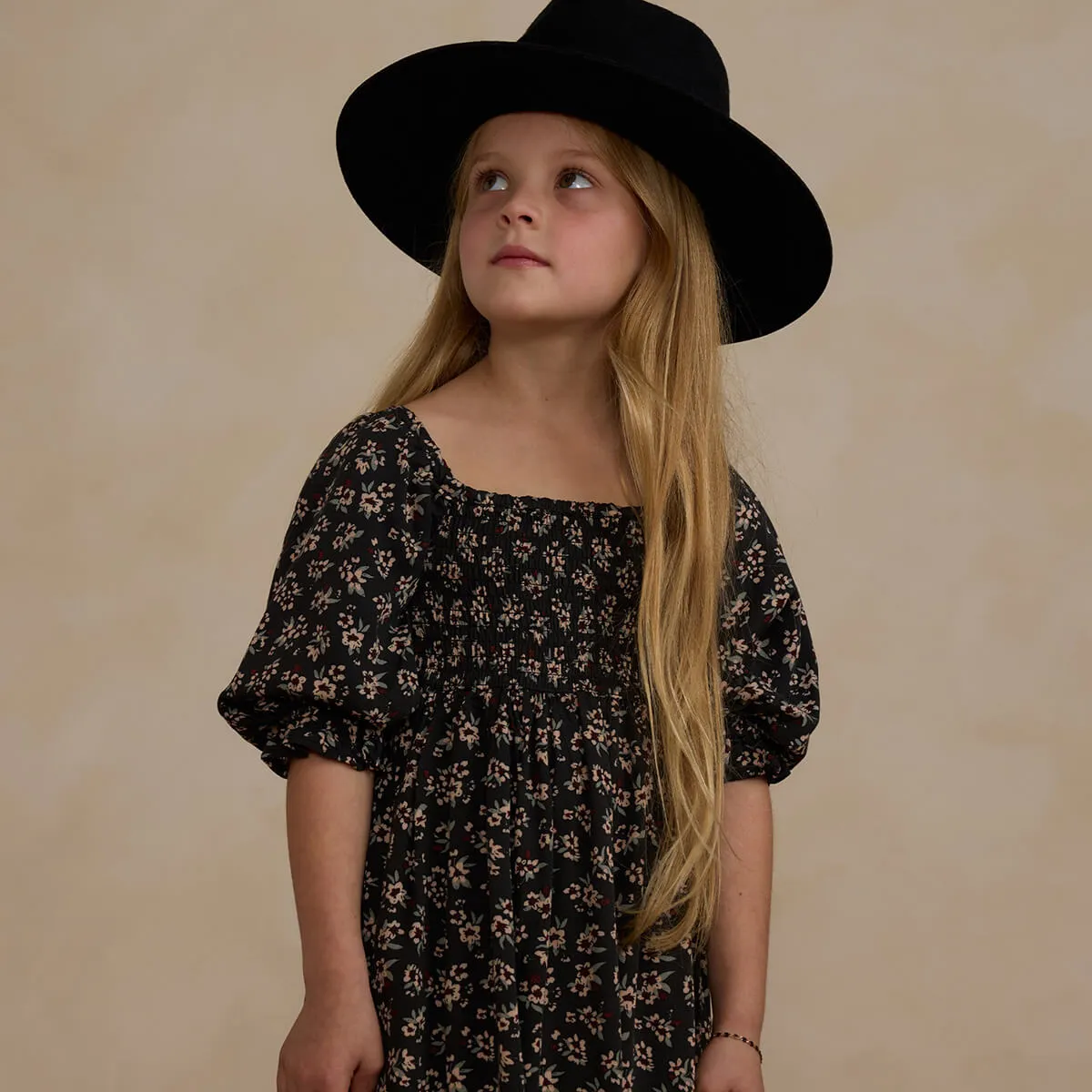Adelaide Dress in Dark Floral by Rylee & Cru
