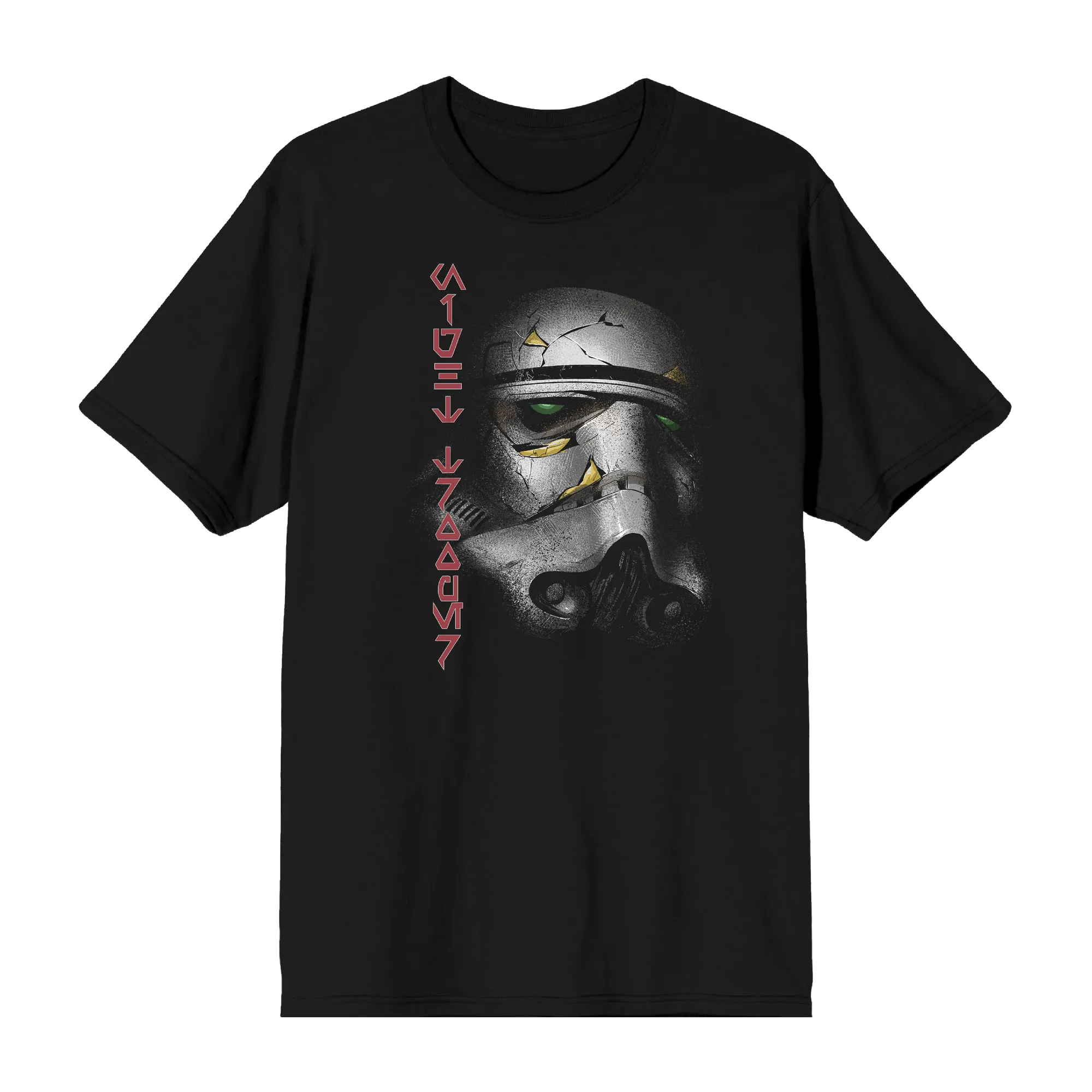 Ahsoka Series Night Trooper Helmet Side View Black Tee