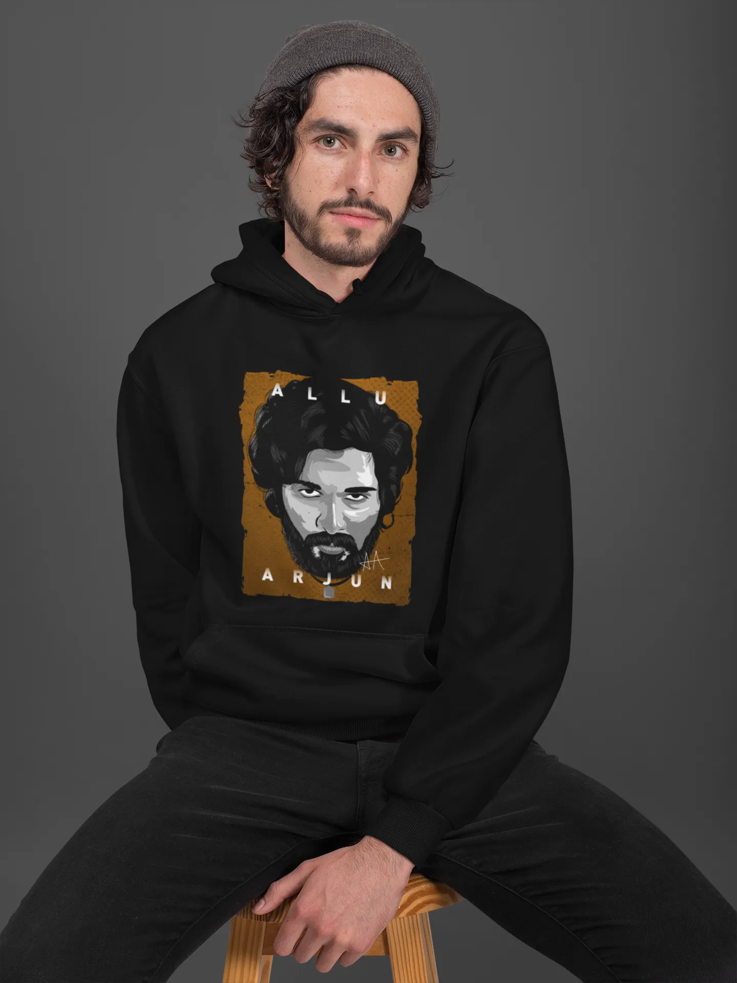 Allu Arjun Pushpa Unisex Hoodie Black