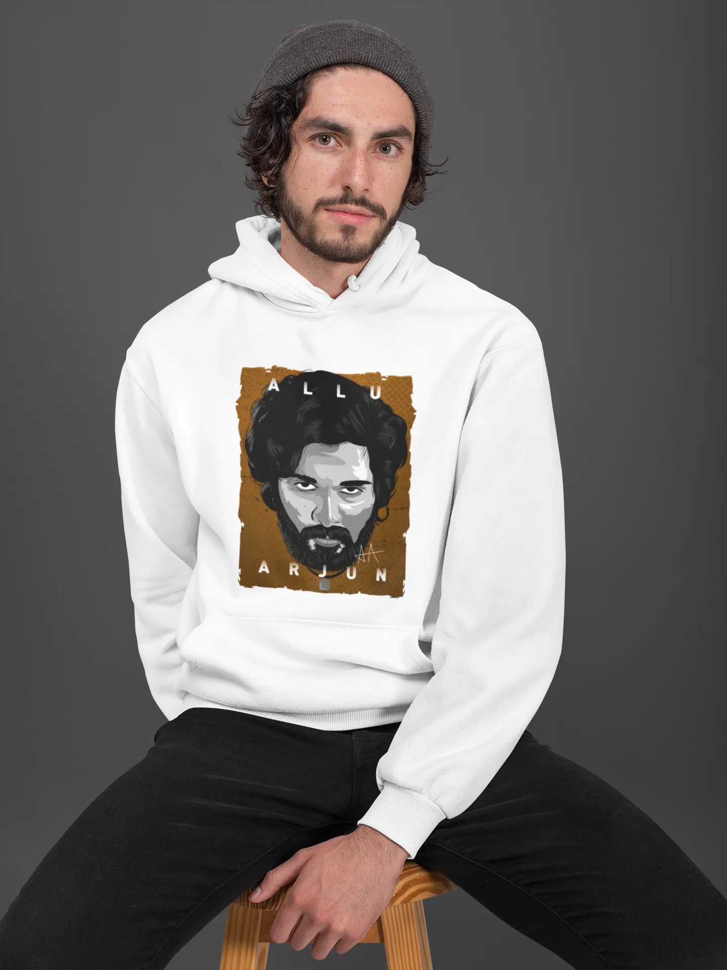 Allu Arjun Pushpa Unisex Hoodie Black