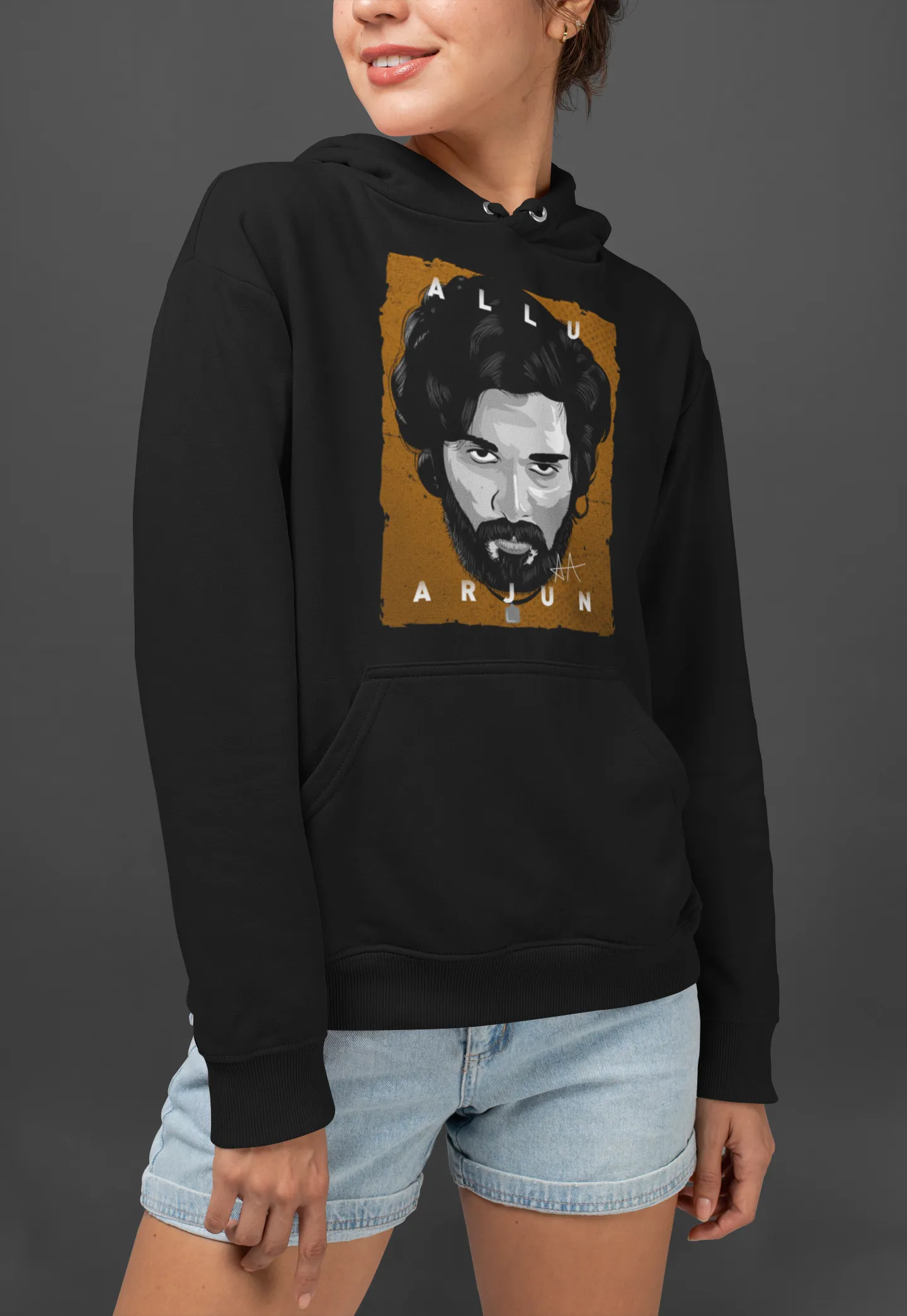 Allu Arjun Pushpa Unisex Hoodie Black