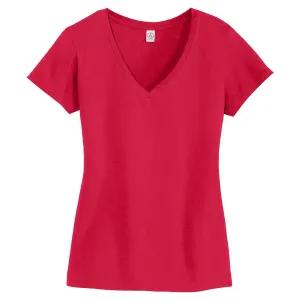 Alternative Women's Apple Red Legacy V-Neck T-Shirt