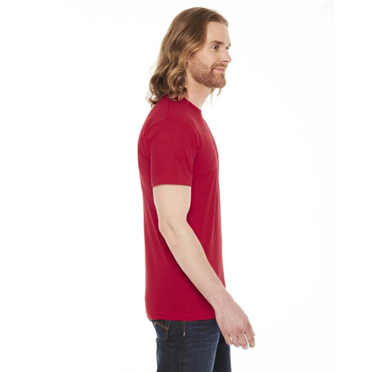 American Apparel Unisex Red 50/50 Short Sleeve Tee