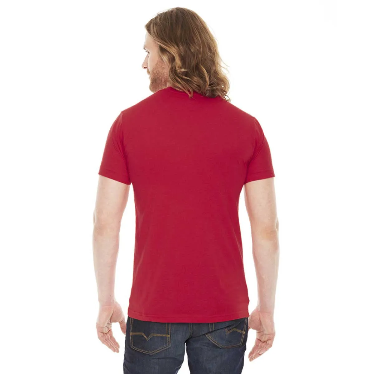 American Apparel Unisex Red 50/50 Short Sleeve Tee