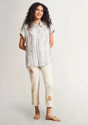Ari Button-Up Panel Shirt - Saltwater