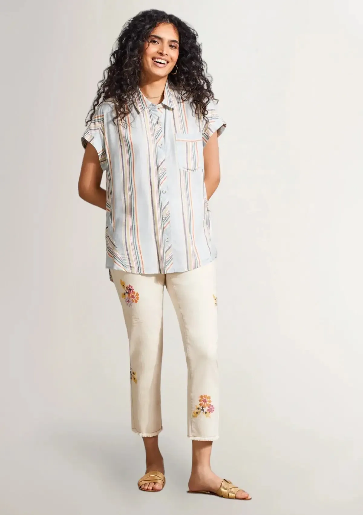 Ari Button-Up Panel Shirt - Saltwater
