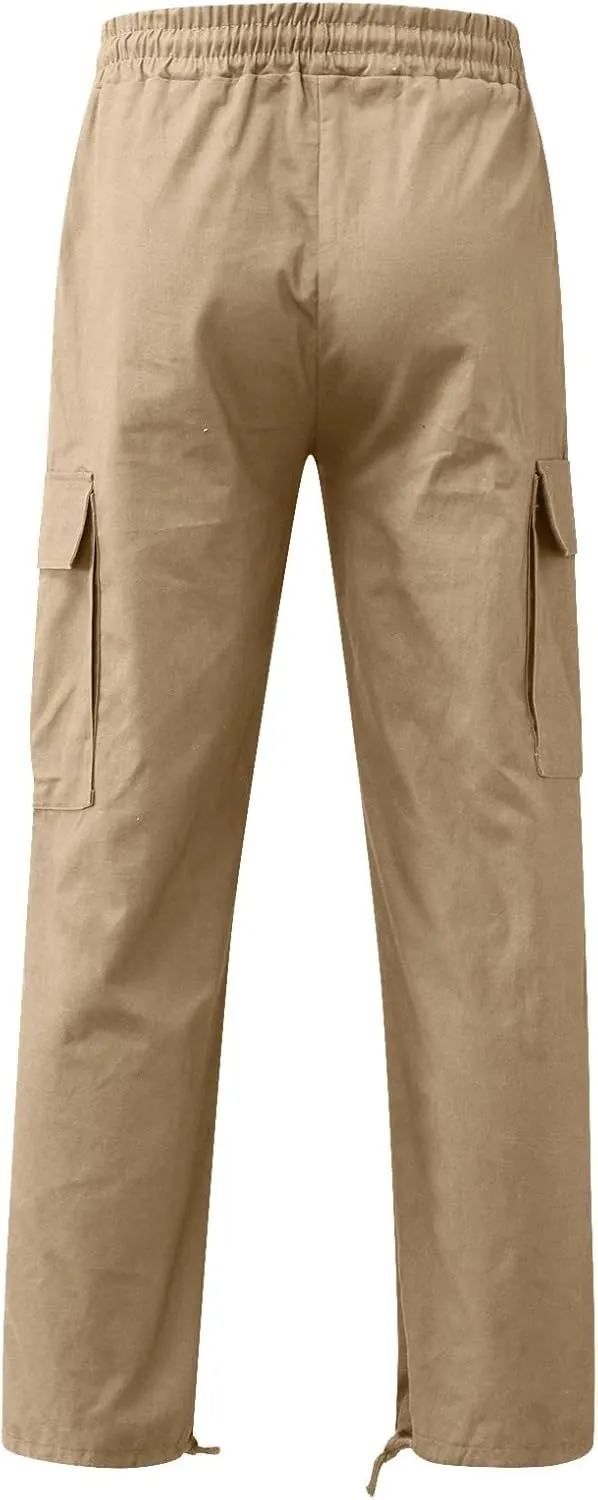 Big and Tall Cargo Pants for Men Sweatpants for Men Fashion Sports Pants Men's Casual Joggers Work Pants Drawstring