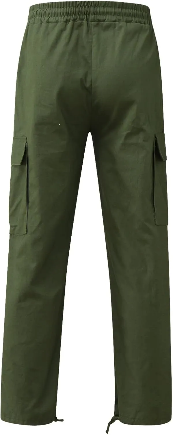 Big and Tall Cargo Pants for Men Sweatpants for Men Fashion Sports Pants Men's Casual Joggers Work Pants Drawstring
