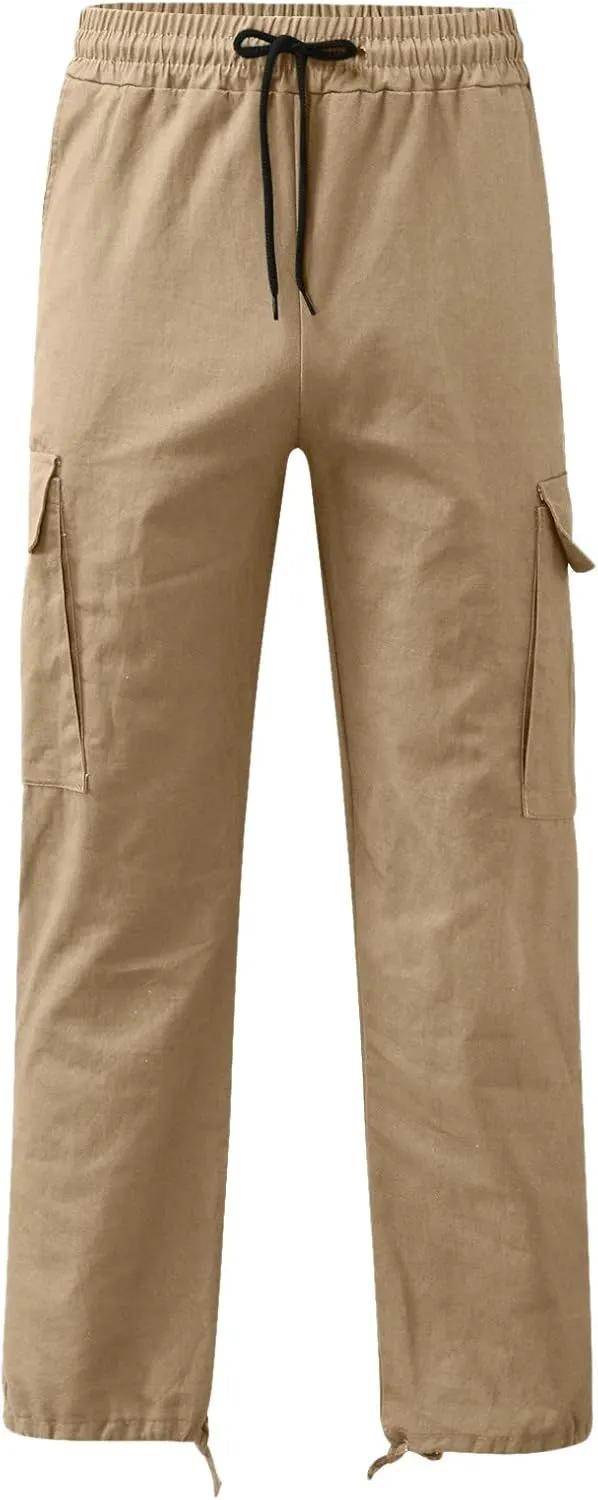Big and Tall Cargo Pants for Men Sweatpants for Men Fashion Sports Pants Men's Casual Joggers Work Pants Drawstring
