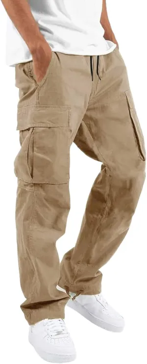 Big and Tall Cargo Pants for Men Sweatpants for Men Fashion Sports Pants Men's Casual Joggers Work Pants Drawstring