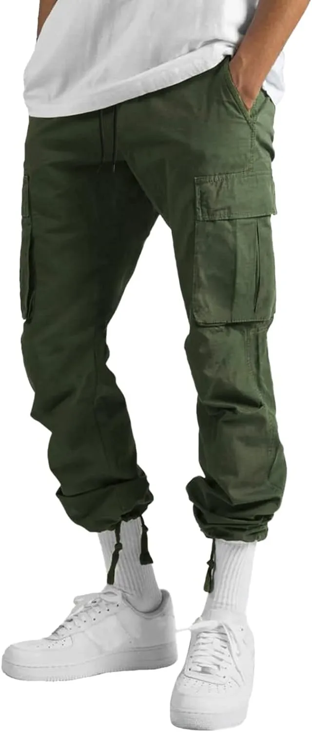 Big and Tall Cargo Pants for Men Sweatpants for Men Fashion Sports Pants Men's Casual Joggers Work Pants Drawstring