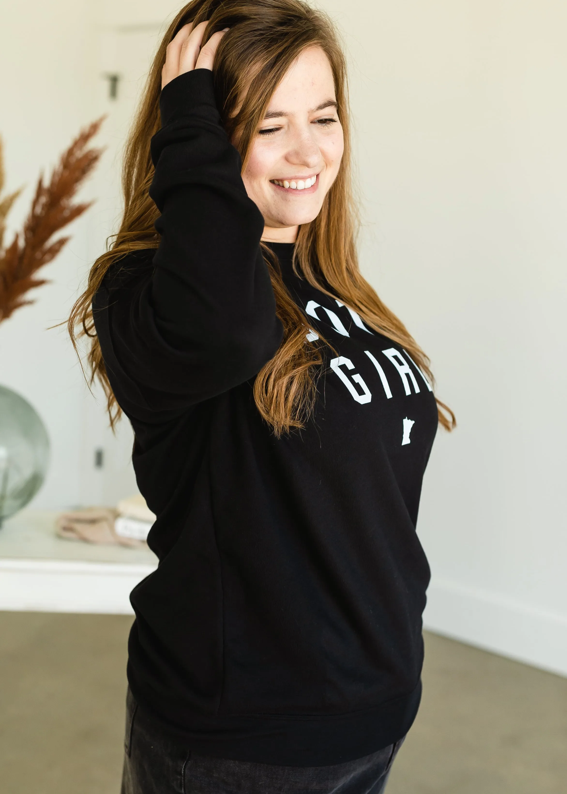 Black Sota Girl Crew Neck Sweatshirt - FINAL SALE
