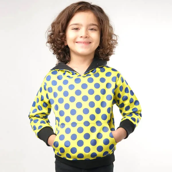 Blue Dots Kids Hoodie
