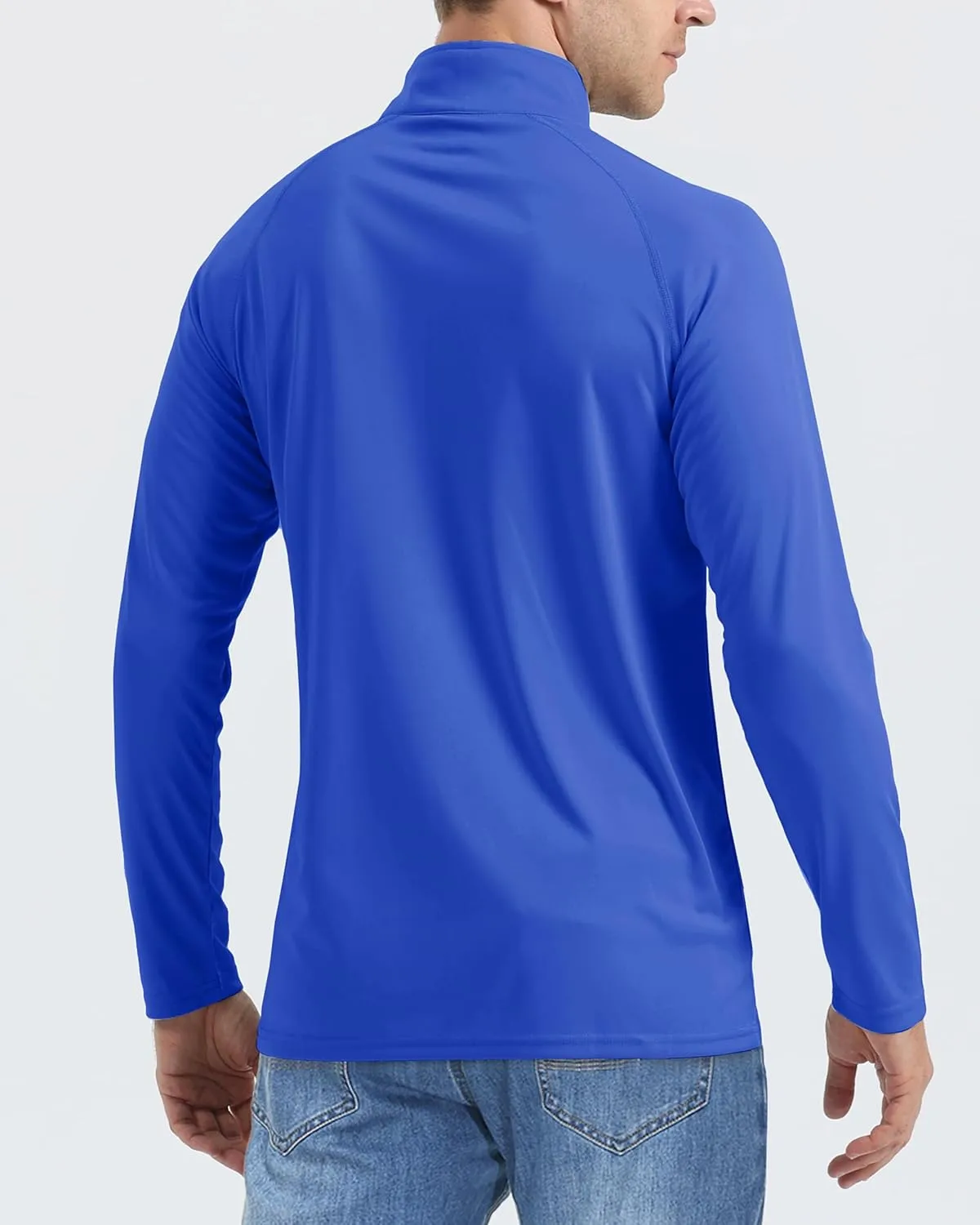 Boladeci Men's UPF 50  Sun Shirts 1/4 Zip Long Sleeve SPF UV Protection Lightweight Quick Dry Quarter Zip Golf Shirts