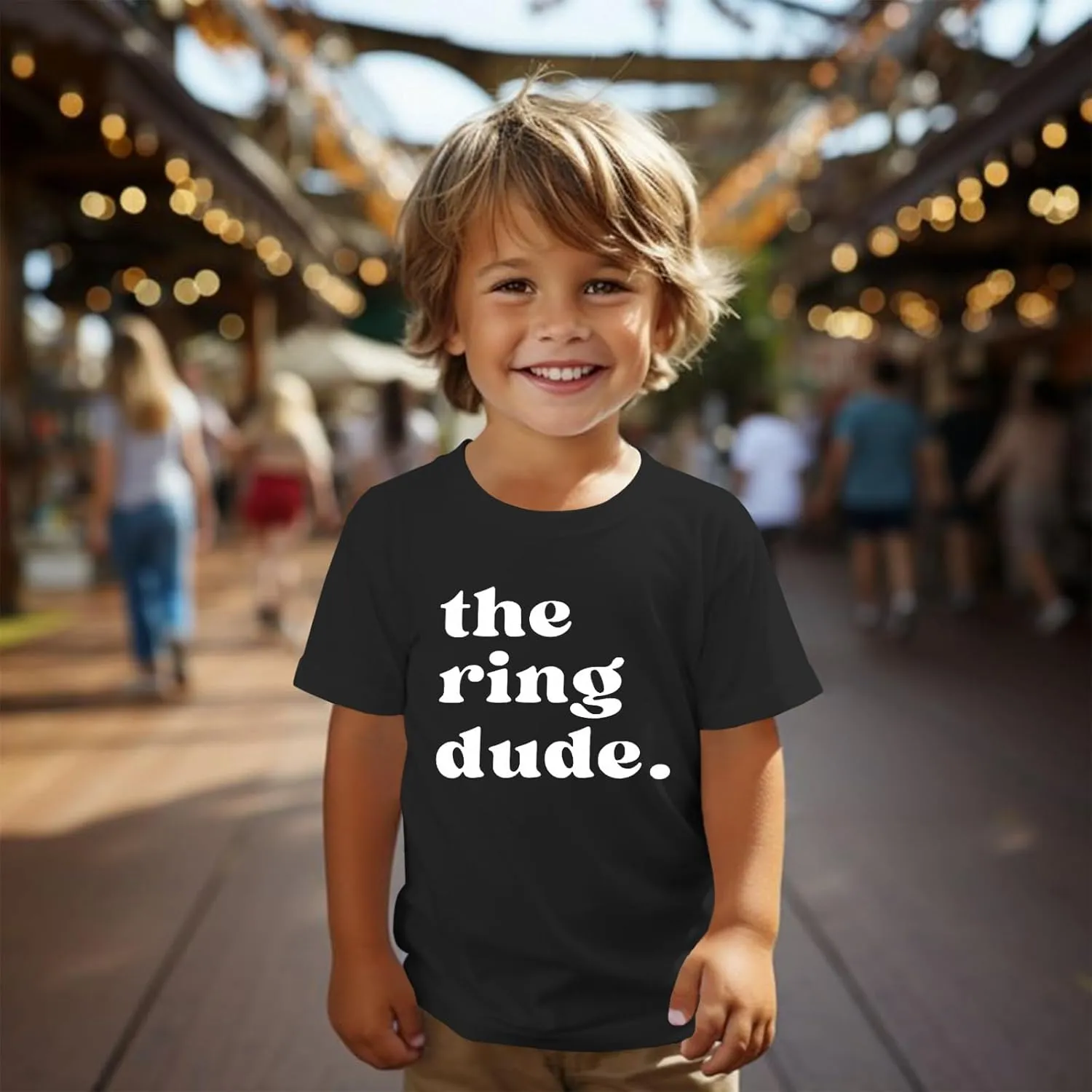 BOUTIKOME The Ring Dude Shirt Toddler Baby Boys Ring Bearer T-Shirt Wedding Tees Bridal Party Short Sleeve Top Summer Clothes