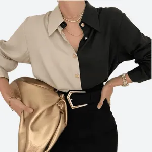 Chic Comfortable Oversized Patchwork Shirts