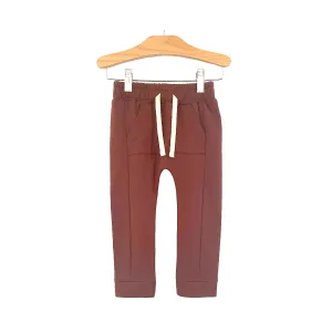 City Mouse Slim Kangaroo Pocket Joggers - Cinnamon