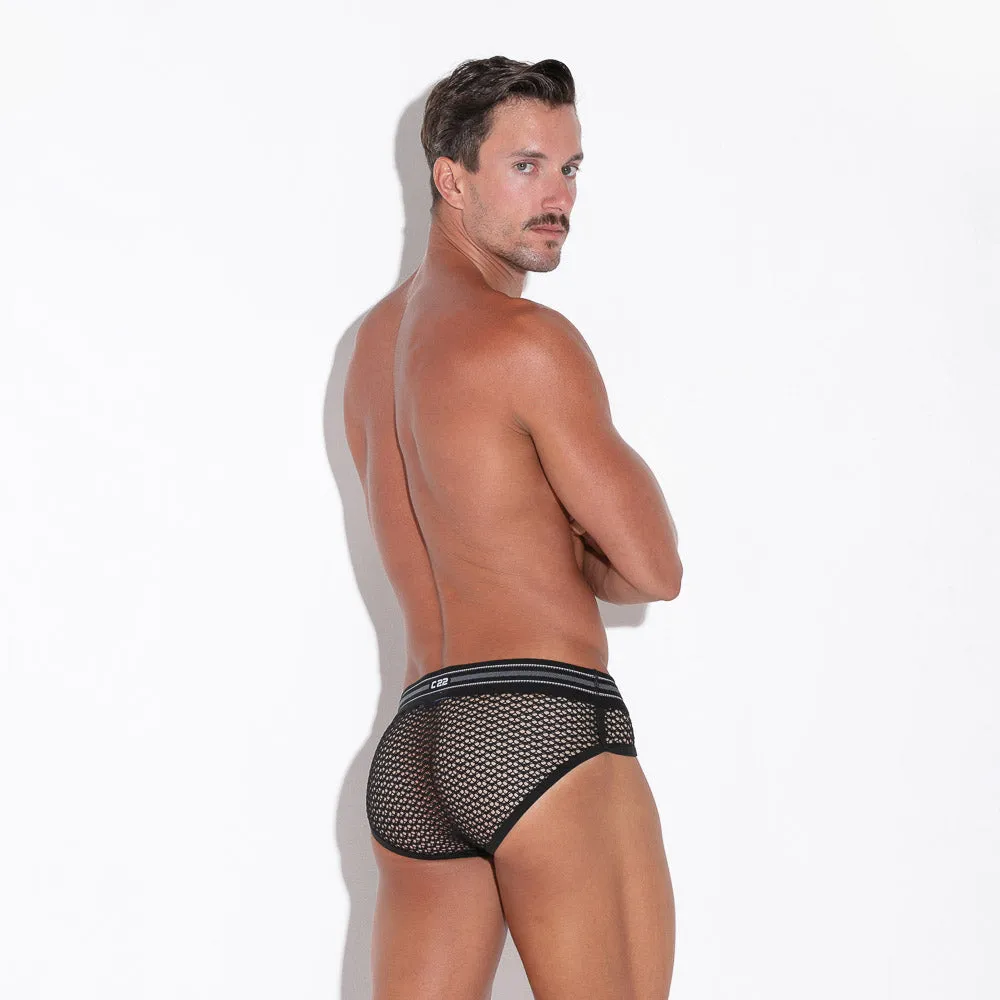 Code 22 Openwork 2141 mesh brief black