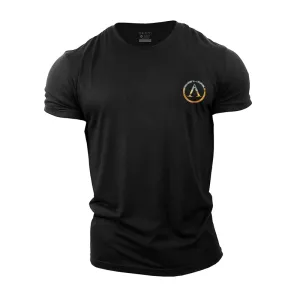 Cotton Colorful Spartan Shield Graphic Men's T-shirts