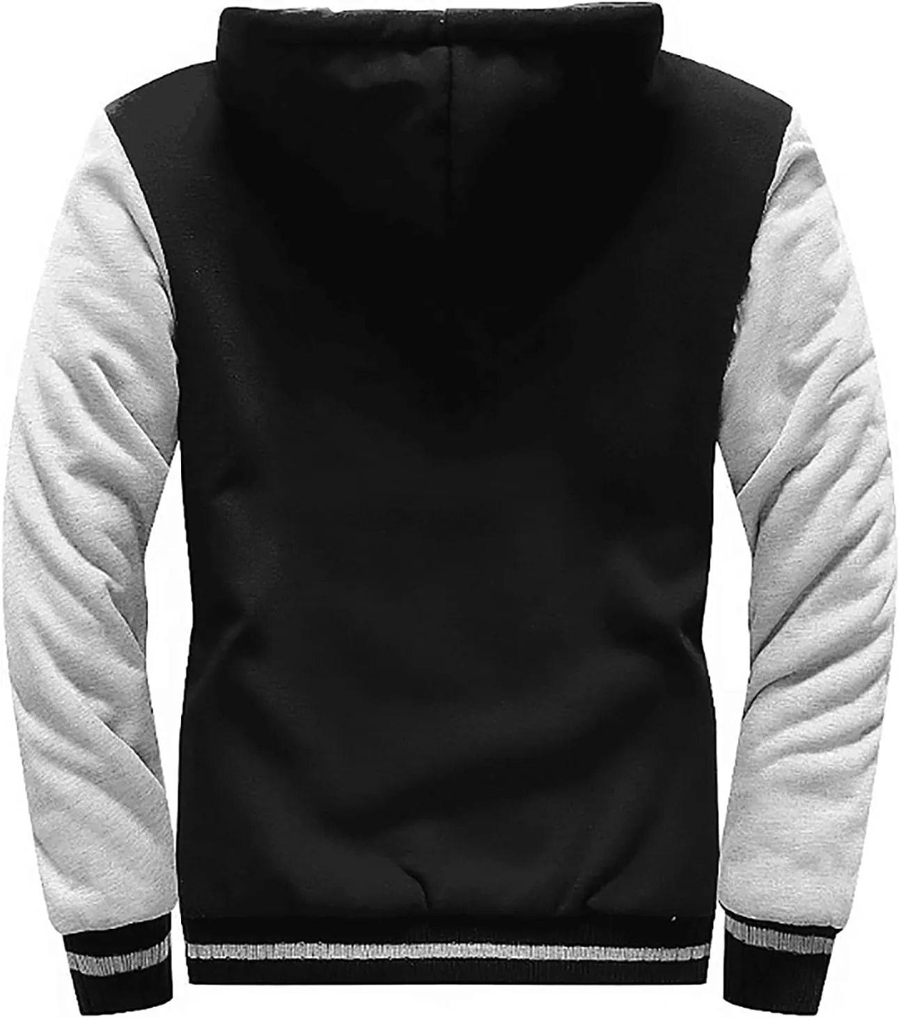 DuDubaby Hoodies for Men Big and Tall Long Sleeve Hoodie Men Winter Warm Fleece Hooded Zipper Sweater Jacket Outwear Coat