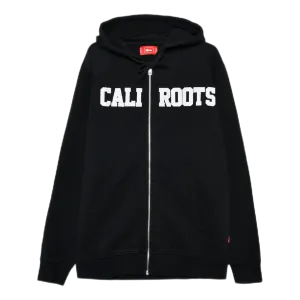 Felt Logo Zip Hoodie Black