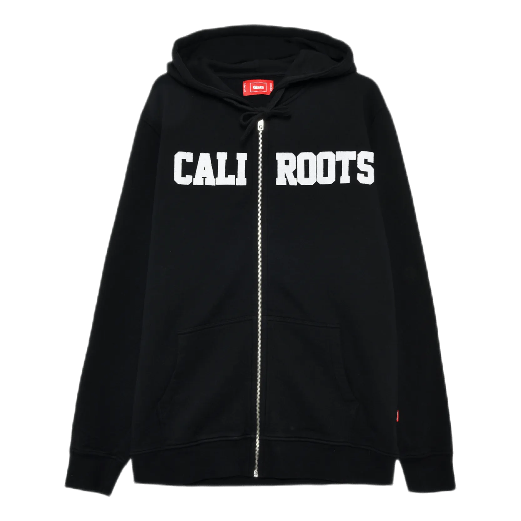 Felt Logo Zip Hoodie Black