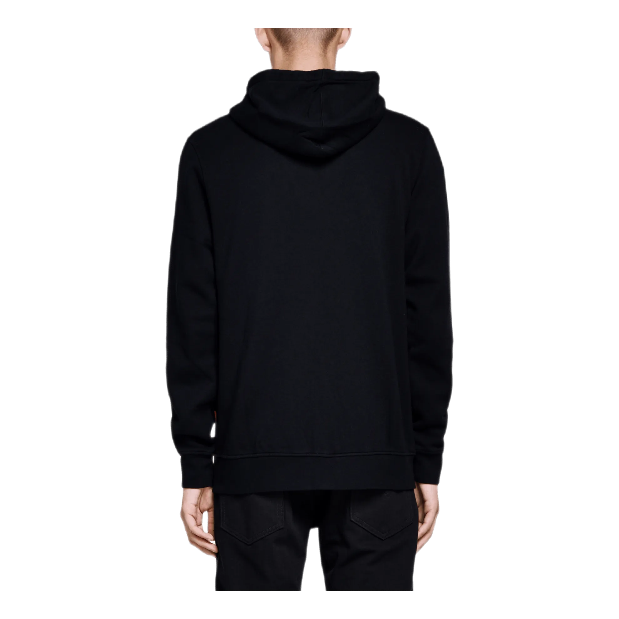 Felt Logo Zip Hoodie Black