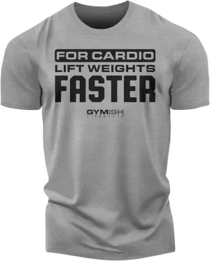 for Cardio Lift Weights Faster Workout T-Shirt for Men, Cool Gym Shirts