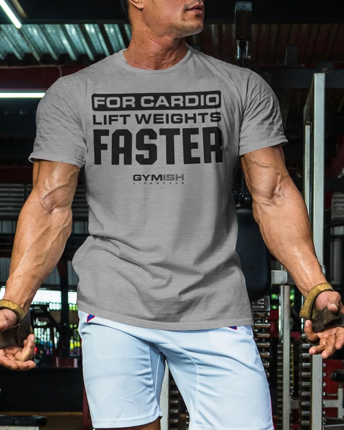 for Cardio Lift Weights Faster Workout T-Shirt for Men, Cool Gym Shirts
