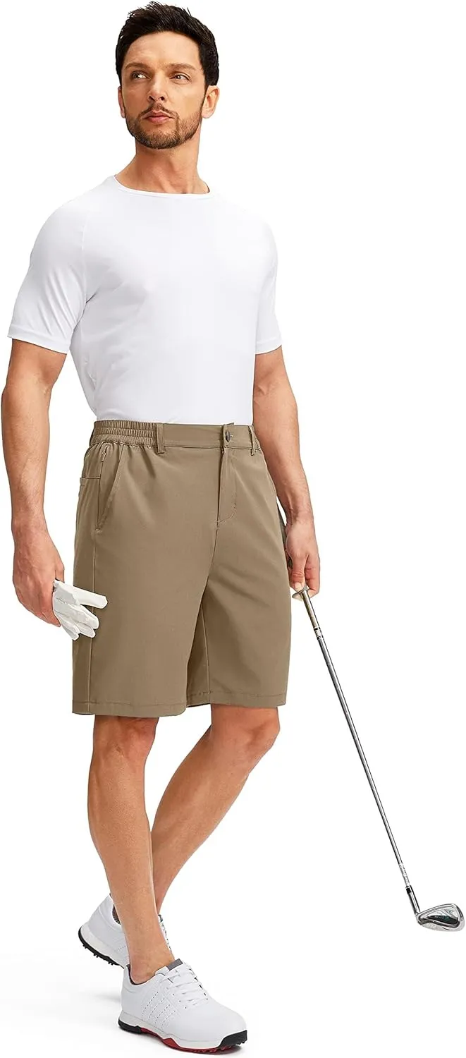 G Gradual Men's Golf Shorts with 5 Pockets 9" Light Weight Stretch Quick Dry Casual Dress Work Shorts for Men