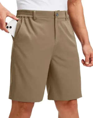 G Gradual Men's Golf Shorts with 5 Pockets 9" Light Weight Stretch Quick Dry Casual Dress Work Shorts for Men