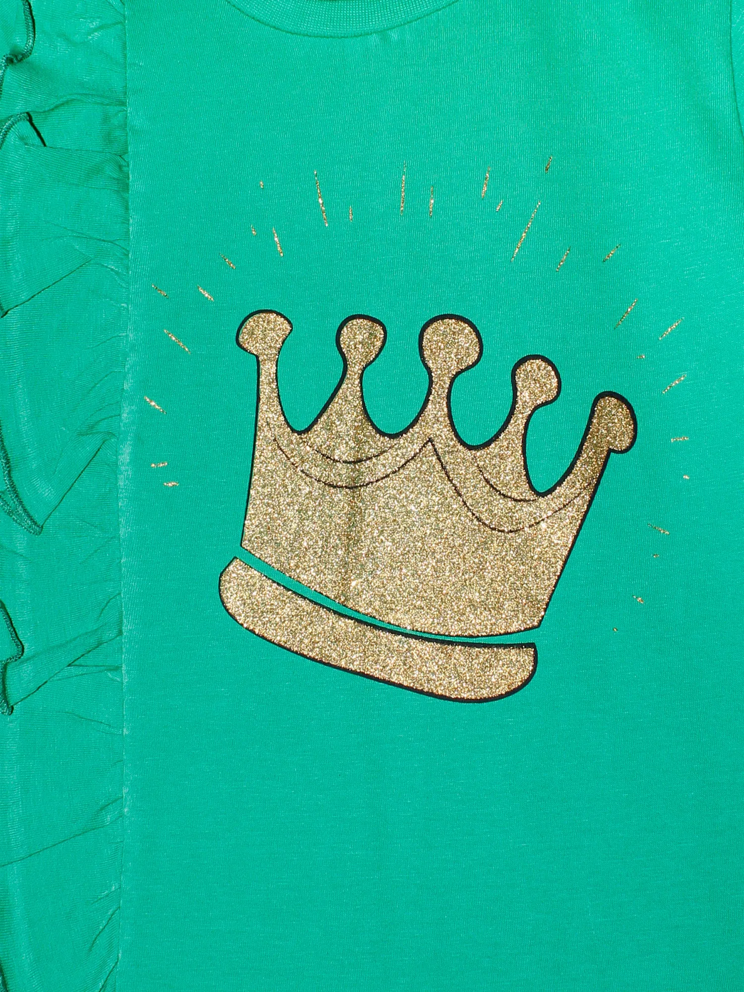 Girls Cotton T-Shirt with print and side frill