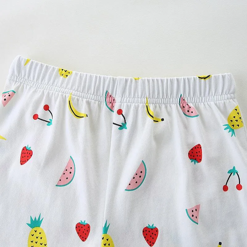 Girl's Flamingo Print Tee with Shorts Set