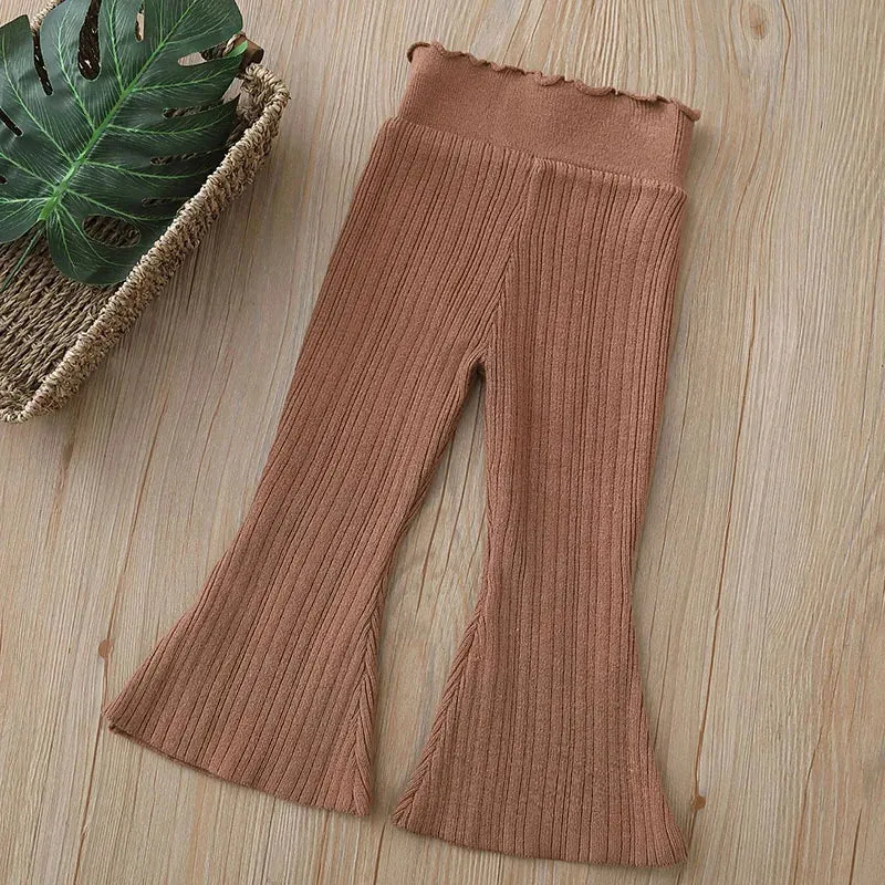 Girls Knitted Wide Leg Pants