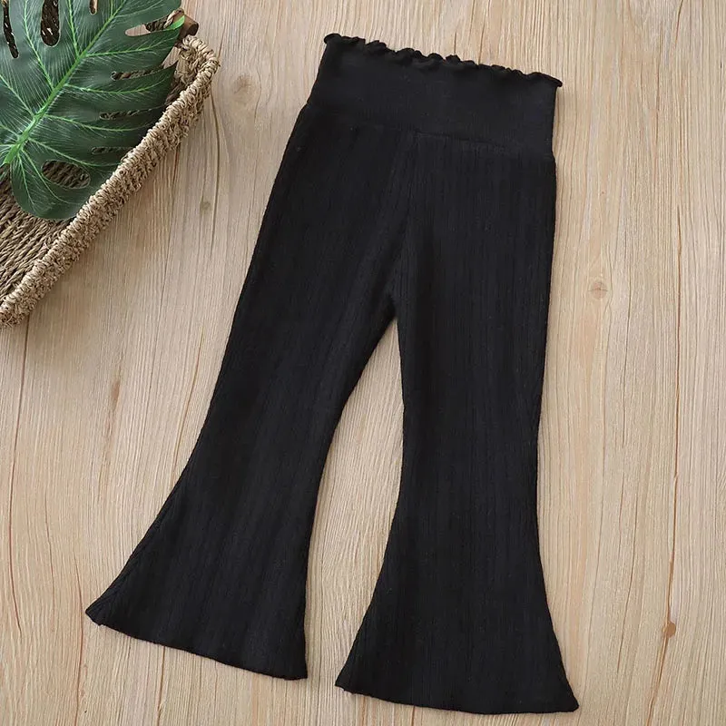 Girls Knitted Wide Leg Pants
