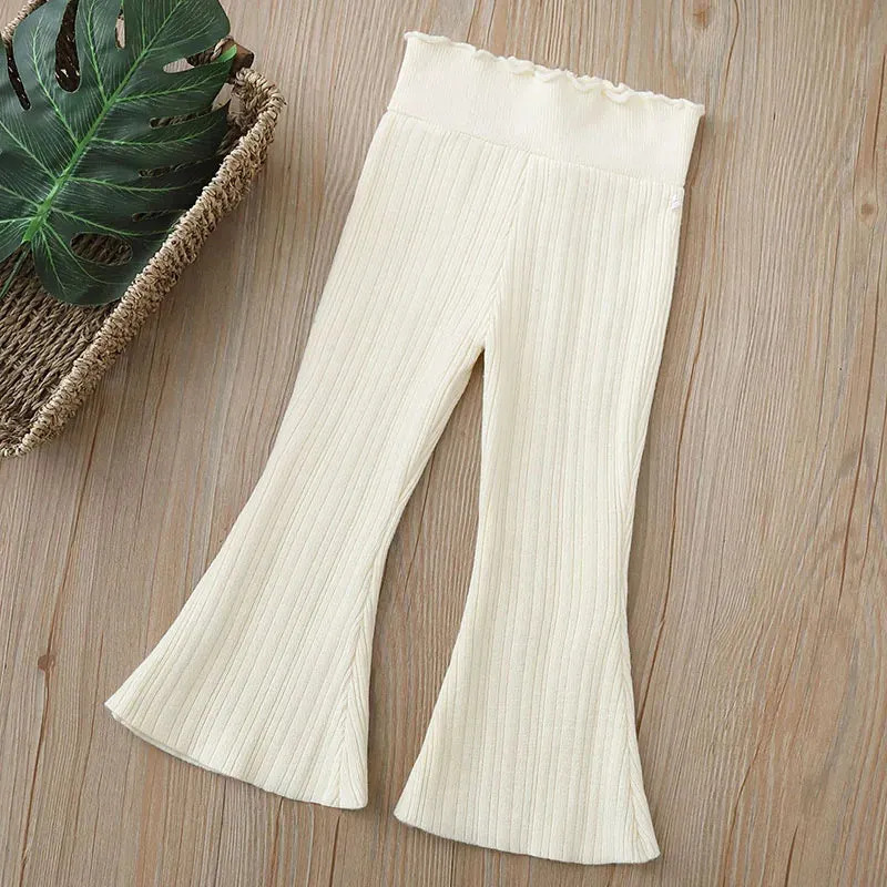 Girls Knitted Wide Leg Pants