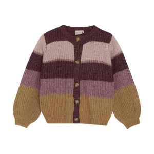 Girls Striped Knit Cardigan