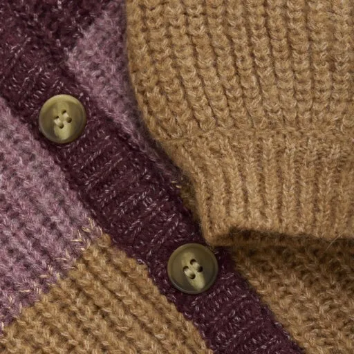 Girls Striped Knit Cardigan