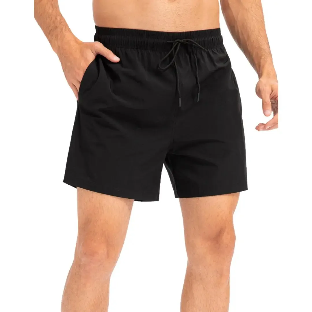 Green easy care material padel shorts for men